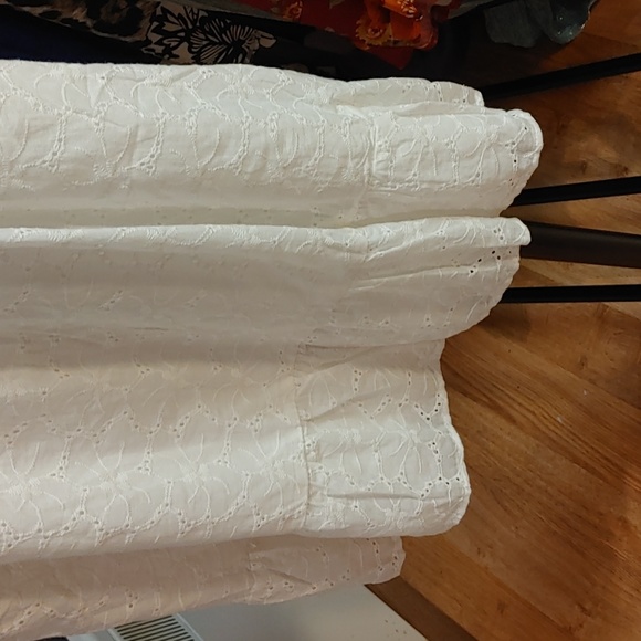 White Tiered V-Neck Sleeveless A-Line Dress 100% cotton - Picture 6 of 10